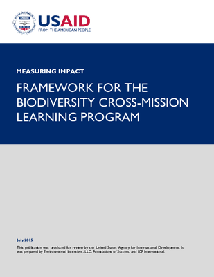 Framework for the Biodiversity Cross-Mission Learning Program