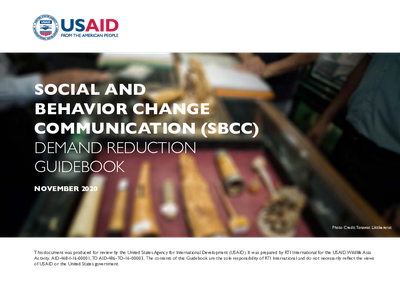 Social and Behavior Change Communication (SBCC): Demand Reduction Guidebook