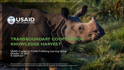 Webinar Presentation: Transboundary Cooperation Knowledge Harvest