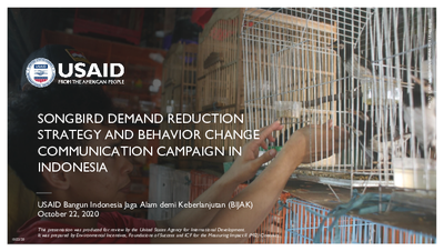 Webinar Slides: Songbird Demand Reduction and Behavior Change in Indonesia