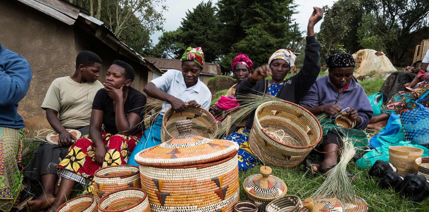 Weaving baskets