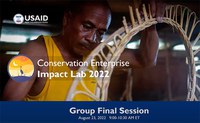 From May to August 2022, seven activity teams, including USAID staff and implementing partners, from five Missions around the globe joined the second round of the Conservation Enterprises Impact Lab to share with each other their successes and challenges in implementing conservation enterprises. Using the Conservation Enterprise Theory of Change, the teams focused on adaptations to drive toward improved biodiversity conservation and human well-being outcomes. Each activity team produced a poster that illustrates their activity’s theory of change, key assumptions, and lessons learned. The teams presented these posters in a Conservation Enterprise Learning Group final session on August 23, 2022.
