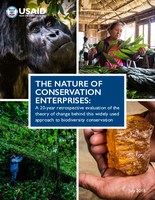 USAID’s “The Nature of Conservation Enterprises: A 20-year retrospective evaluation of the theory of change behind this widely used approach to biodiversity conservation” uses a theory of change to examine the assumptions and draw lessons learned on the conditions needed for enterprise and conservation sustainability from six sites across the globe.