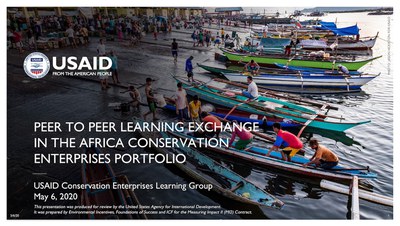 Webinar: Peer-to-Peer Learning Exchange in the Africa Conservation Enterprises Portfolio