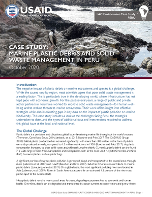 Case Study: Marine Plastic Debris and Solid Waste Management in Peru
