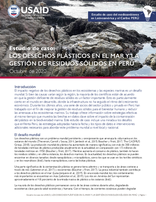Estudio de caso: Los Desechos Plásticos En El Mar Y La Gestión De Residuos Sólidos En Perú