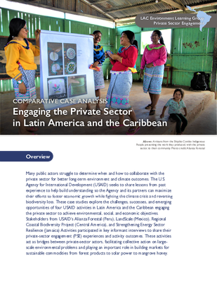 Comparative Case Analysis: Engaging the Private Sector in Latin America and the Caribbean