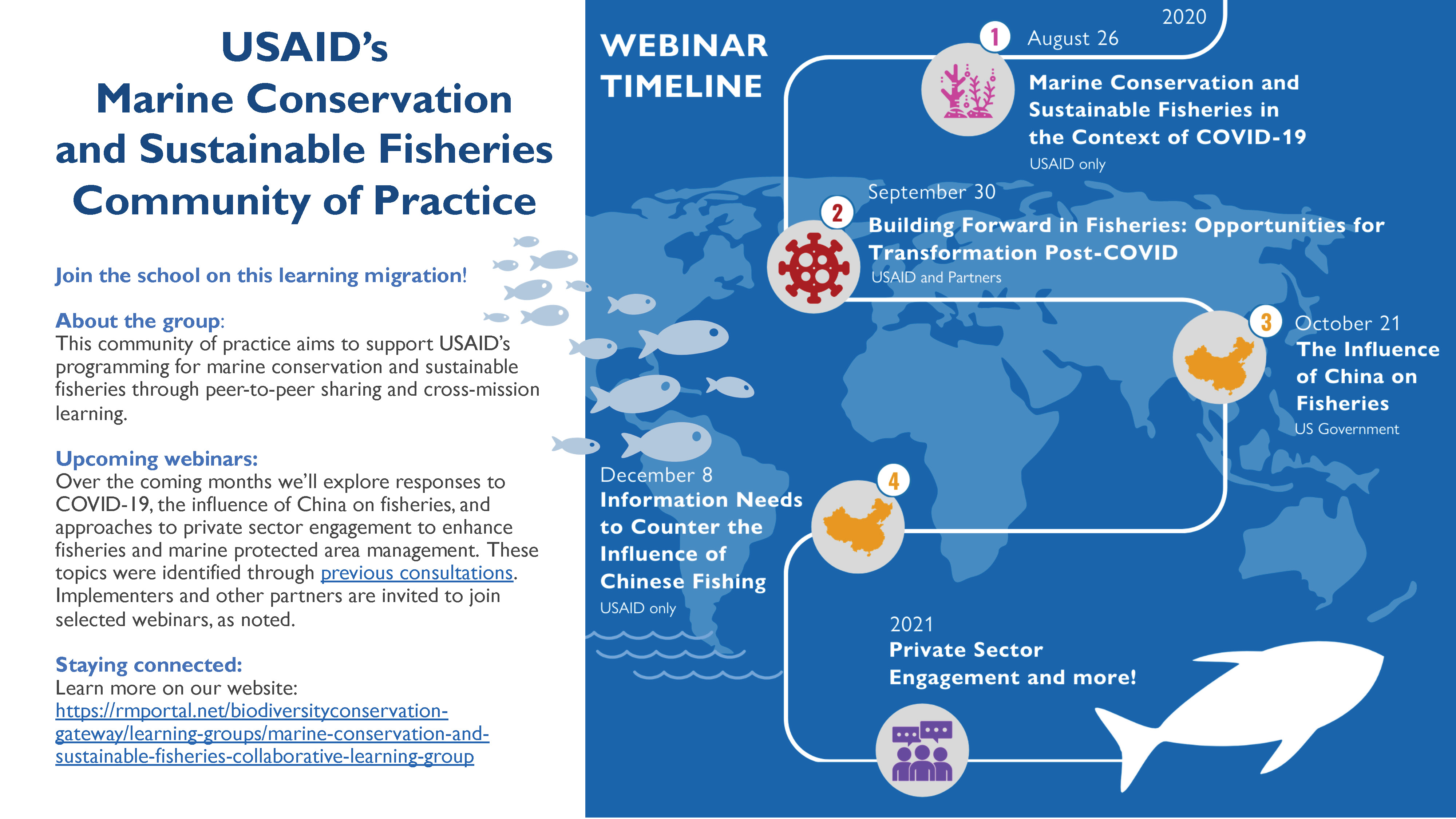 Marine Conservation and Sustainable Fisheries: Webinar Timeline