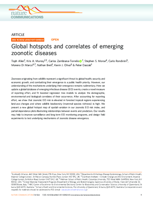 Global Hotspots and Correlates of Emerging Zoonotic Diseases