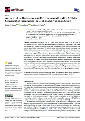 Antimicrobial Resistance and Environmental Health: A Water Stewardship Framework for Global and National Action