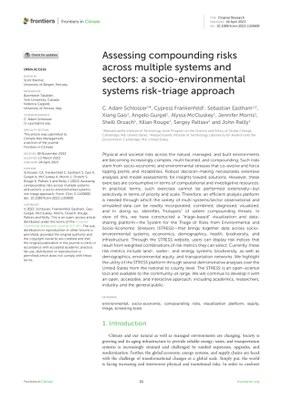 Assessing Compounding Risks Across Multiple Systems and Sectors: A Socio-Environmental Systems Risk-Triage Approach