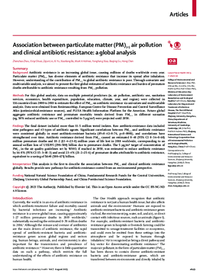 Association Between Particulate Matter Air Pollution and Clinical Antibiotic Resistance: A Global Analysis