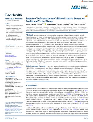 Impacts of Deforestation on Childhood Malaria Depend on Wealth and Vector Biology