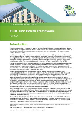 European Centre for Disease Prevention and Control One Health Framework