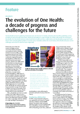 The Evolution of One Health: A Decade of Progress and Challenges for the Future