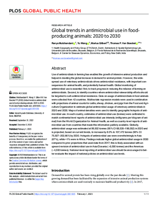 Global Trends in Antimicrobial Use in Food-Producing Animals: 2020 to 2030