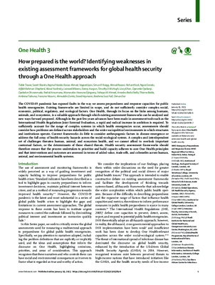 One Health 3: How Prepared is the World? Identifying Weaknesses in Existing Assessment Frameworks for Global Health Security Through a One Health Approach