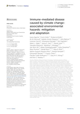 Immune-Mediated Disease Caused by Climate Change-Associated Environmental Hazards: Mitigation and Adaptation