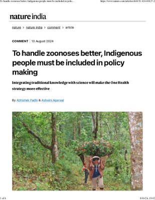 To Handle Zoonoses Better, Indigenous People Must be Included in Policy Making