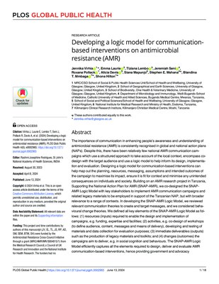 Developing a Logic Model for Communication-Based Interventions on Antimicrobial Resistance (AMR)