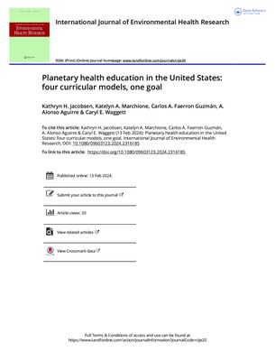 Planetary Health Education in the United States: Four Curricular Models, One Goal