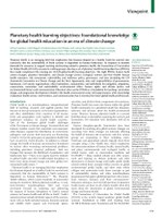 Planetary Health Learning Objectives: Foundational Knowledge for Global Health Education in an Era of Climate Change