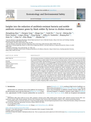 Insights into the Reduction of Antibiotic-Resistant Bacteria and Mobile Antibiotic Resistance Genes by Black Soldier Fly Larvae in Chicken Manure