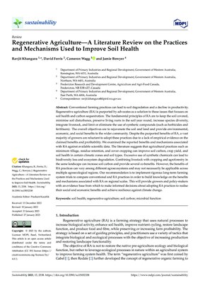 Regenerative Agriculture: A Literature Review on the Practices and Mechanisms Used to Improve Soil Health