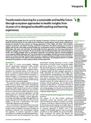 Transformative Learning for a Sustainable and Healthy Future Through Ecosystem Approaches to Health