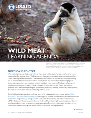 USAID Wild Meat Learning Agenda