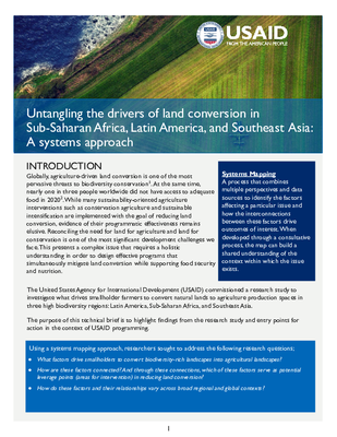 Untangling the Drivers of Land Conversion in Sub-Saharan Africa, Latin America, and Southeast Asia: A Systems Approach