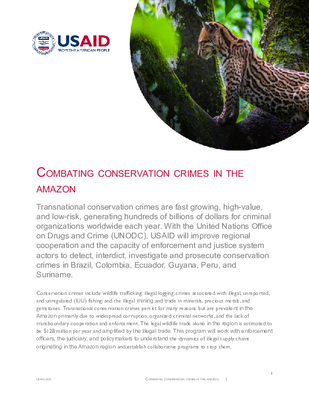 Fact Sheet: Combatting Conservation Crimes in the Amazon