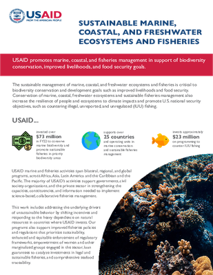 Sustainable Marine, Coastal, and Freshwater Ecosystems and Fisheries