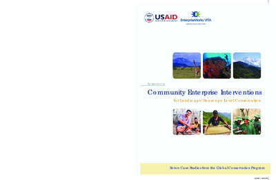 Community Enterprise Interventions for Landscape/Seascape Level Conservation