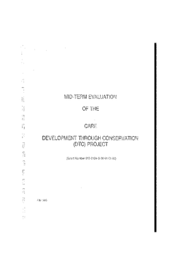 Mid-term evaluation of the CARE Development through Conservation (DTC) project