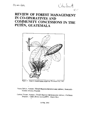Review of forest management in co-operatives and community concessions in the Petén, Guatemala