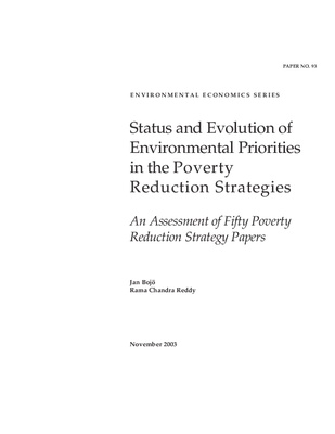 Status and Evolution of Environmental Priorities in the Poverty Reduction Strategies