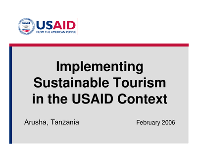 Module 3 Project Assessement: Is Tourism the Right Tool? (pdf - 564Kb)