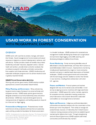 USAID Work in Forest Conservation: With Programmatic Examples