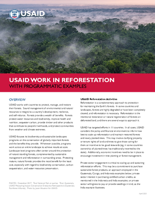 USAID Work in Reforestation: With Programmatic Examples