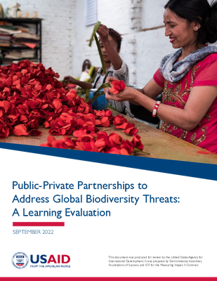 USAID Public-Private Partnerships to Address Global Biodiversity Threats: A Learning Evaluation