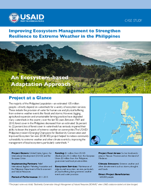 Case Study: Improving Ecosystem Management to Strengthen Resilience to Extreme Weather in the Philippines