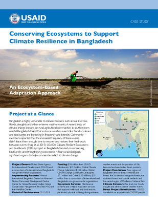 Case Study: Conserving Ecosystems to Support Climate Resilience in Bangladesh