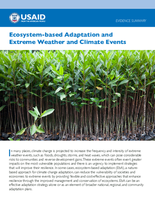 Evidence Summary: Ecosystem-based Adaptation and Extreme Events