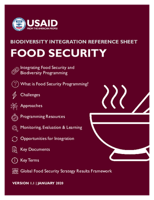 Food Security Reference Sheet