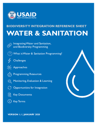 Water and Sanitation Reference Sheet