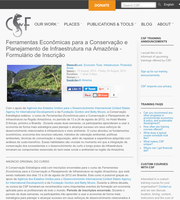 Ferramentas Econômicas para a Conservação e Planejamento de Infraestrutura na Amazônia - Formulário de Inscrição