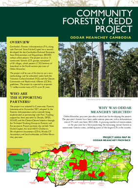 Community Forestry REDD Project  Oddar Meanchey Cambodia