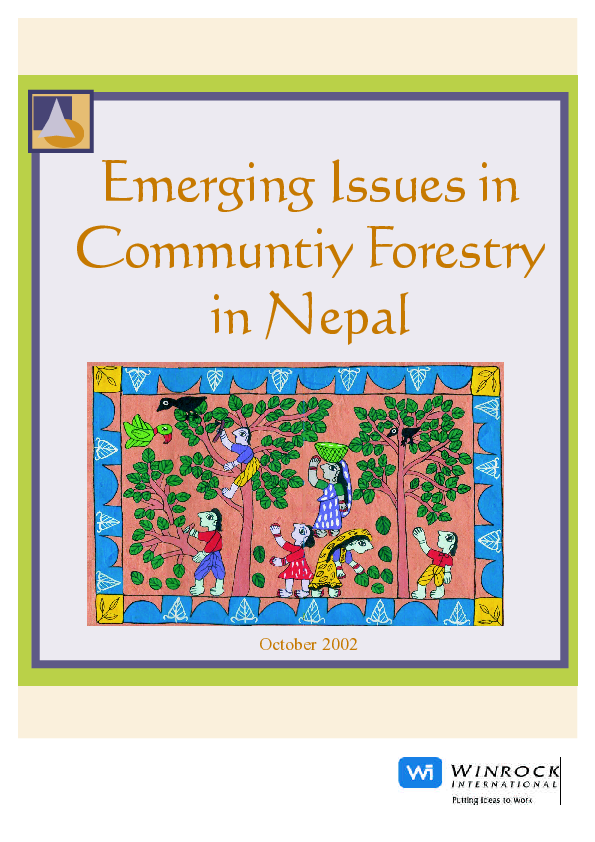 Emerging Issues In Community Forestry In Nepal — USAID BiodiversityLinks