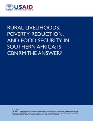  Rural Livelihoods, poverty reduction and food security in southern Africa: is CBNRM the answer? 
